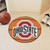 27" Orange and Black NCAA Ohio State University Buckeyes Basketball Mat - IMAGE 2