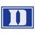 4.9' x 7.3' White NCAA Duke University Blue Devils Rectangular Plush Area Rug - IMAGE 1