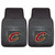 Set of 2 Black and Red NBA Cleveland Cavalier Carpet Car Mats 17" x 27" - IMAGE 1