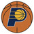 27" Orange and Yellow NBA Indiana Pacers Basketball Round Doormat - IMAGE 1