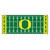 30" x 72" Green and Yellow NCAA University of Oregon Ducks Football Field Mat Area Rug Runner - IMAGE 1