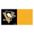 20pc Black and Yellow NHL Pittsburgh Penguins Team Carpet Tile Flooring Squares 18" x 18" - IMAGE 1