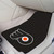 Set of 2 Black and White NHL Philadelphia Flyers Front Carpet Car Mats 17" x 27" - IMAGE 2