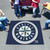 59.5" x 71" Blue and White MLB Seattle Mariners Rectangular Tailgater Mat Outdoor Area Rug - IMAGE 2