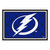 5' x 8' Blue and White NHL Tampa Bay Lightning Plush Non-Skid Area Rug - IMAGE 1
