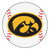27" Black and White NCAA University of Iowa Hawkeyes Mat - IMAGE 1