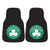 Set of 2 Black and Green NBA Boston Celtics Front Car Seat Mats 17" x 27" - IMAGE 1