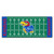 2.5' x 6' Green and Blue NCAA University of Kansas Jayhawks Football Field Area Rug Runner - IMAGE 1