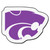 30" x 38.75" Purple and White NCAA Kansas State University Wildcats Mascot Logo Shaped Door Mat - IMAGE 1