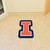 30" x 40" Orange and Blue NCAA University of Illinois Fighting Illini Mascot Logo Shaped Door Mat - IMAGE 2