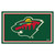 4' x 6' Green and White NHL Minnesota Wild Foot Plush Non-Skid Area Rug - IMAGE 1