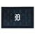 19.5" x 31.25" White and Black MLB Detroit Tigers Team Medallion Outdoor Door Mat - IMAGE 1