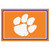 4.9' x 7.3' Orange and White NCAA Clemson University Tigers Rectangular Area Rug - IMAGE 1