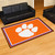 4.9' x 7.3' Orange and White NCAA Clemson University Tigers Rectangular Area Rug - IMAGE 2