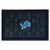 19.5" x 31.25" Blue and Black NFL Detroit Lions 3-D Team Medallion Doormat - IMAGE 1