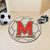 27" Red and White NCAA University of Maryland Terps Soccer Ball Mat Round Area Rug - IMAGE 2