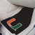 Set of 2 Black and Green NCAA University of Miami Hurricanes Carpet Car Mats 17" x 27" - IMAGE 2