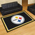 4.9' x 7.3' Black NFL Pittsburgh Steelers Plush Rectangular Area Rug - IMAGE 2