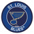 27" Blue and white NHL St. Louis Blues Round Door Mat - IMAGE 1