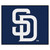 59.5" x 71" Blue and White MLB San Diego Padres Tailgater Rectangular Outdoor Area Rug - IMAGE 1