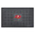 19.5" x 31.25" Red and Black NFL Tampa Bay Buccaneers Pirate Flag 3-D Team Medallion Doormat - IMAGE 1