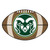 20.5" x 32.5" Green and White NCAA Colorado State University Rams Football Mat Area Rug - IMAGE 1