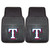 Set of 2 Black and White MLB Texas Rangers Car Mats 17" x 27" - IMAGE 1