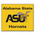 4.9' x 5.9' Yellow and Black NCAA Alabama State University Crimson Tide Tailgate Area Rug - IMAGE 1