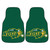 Set of 2 Green and Yellow NCAA North Dakota State University Bison Front Carpet Car Mats 17" x 27" - IMAGE 1