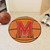 27" Red and Black NCAA University of Maryland Terps Basketball Mat Round Area Rug - IMAGE 2