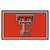 3.6' x 5.9' Red and White NCAA Texas Tech University Raiders Rectangular Area Rug - IMAGE 1