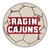 27" Black and Red NCAA University of Louisiana-Lafayette Ragin' Cajuns Soccer Ball Mat Area Rug - IMAGE 1