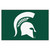 NCAA Michigan State University Spartans Rectangular Starter Mat 19" x 30" - IMAGE 1