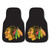 17" x 27" Black and Yellow NHL Chicago Blackhawks Front Carpet Car Mat Set - IMAGE 1