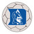27" White and Blue NCAA Duke University Blue Devils Soccer Ball Shaped Area Rug - IMAGE 1
