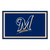 3.6' x 5.9' Blue Rectangular MLB Milwaukee Brewers Plush Area Rug - IMAGE 1