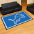 4.9' x 7.3' Blue and White NFL Detroit Lions Ultra Plush Rectangular Area Rug - IMAGE 2