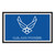 3.6' x 5.9' Blue and White U.S. Air Force Plush Area Rug - IMAGE 1