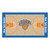 2.4' x 4.5' Blue and Orange NBA New York Knicks Basketball Court Mat Area Throw Rug Runner - IMAGE 1