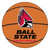 27" Orange and Black Contemporary NCAA Ball State University Cardinals Basketball Round Mat - IMAGE 1