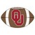 20.5" x 32.5" Brown and Red NCAA University of Oklahoma Sooners Football Shaped Mat - IMAGE 1