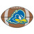 20.5" x 32.5" Brown and Blue NCAA University of Delaware Fightin' Blue Hens Football Shaped Area Rug - IMAGE 1