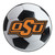 27" White and Black NCAA Oklahoma State University Cowboys Soccer Ball Mat - IMAGE 1