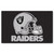 59.5" x 94.5" Black and White NFL Oakland Raiders Rectangular Ulti-Mat - IMAGE 1