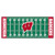 2.5' x 6' Green and Red NCAA University of Wisconsin Badgers Football Field Area Rug Runner - IMAGE 1