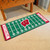 2.5' x 6' Green and Red NCAA University of Wisconsin Badgers Football Field Area Rug Runner - IMAGE 2