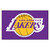 59.5" x 94.5" Purple and Yellow NBA Los Angeles Lakers Mat Rectangular Area Rug - IMAGE 1