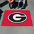 4.75" x 7.75" Black and White NCAA University of Georgia Bulldogs Ulti-Mat Rectangular Area Rug - IMAGE 2