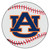 27" White and Red Contemporary NCAA Auburn University Tigers Baseball Round Mat - IMAGE 1