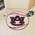 27" White and Red Contemporary NCAA Auburn University Tigers Baseball Round Mat - IMAGE 2